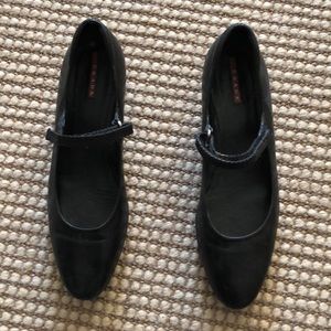 Prada leather Mary Janes with kitten heel